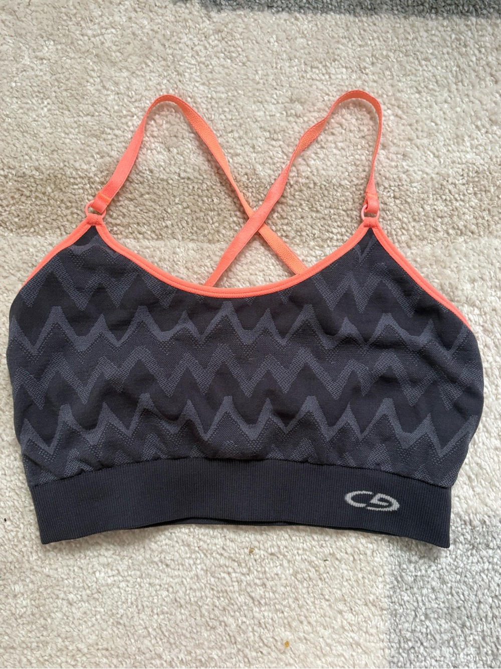 Champion Sports Bralette with Coral Trim